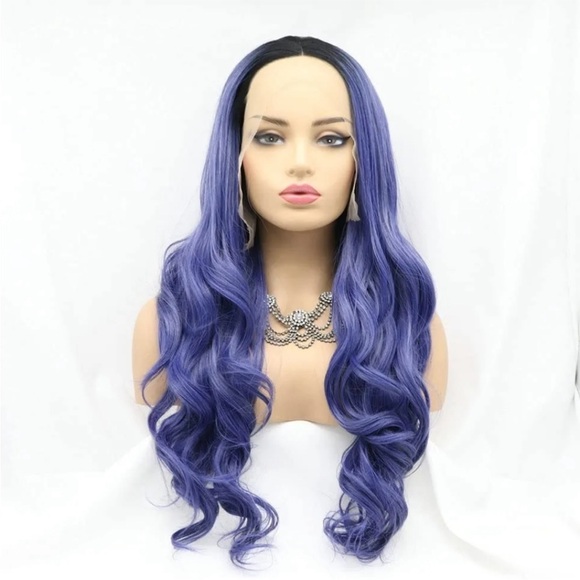 BLUE BODY WAVY Beautiful Lace Front Wig NEW